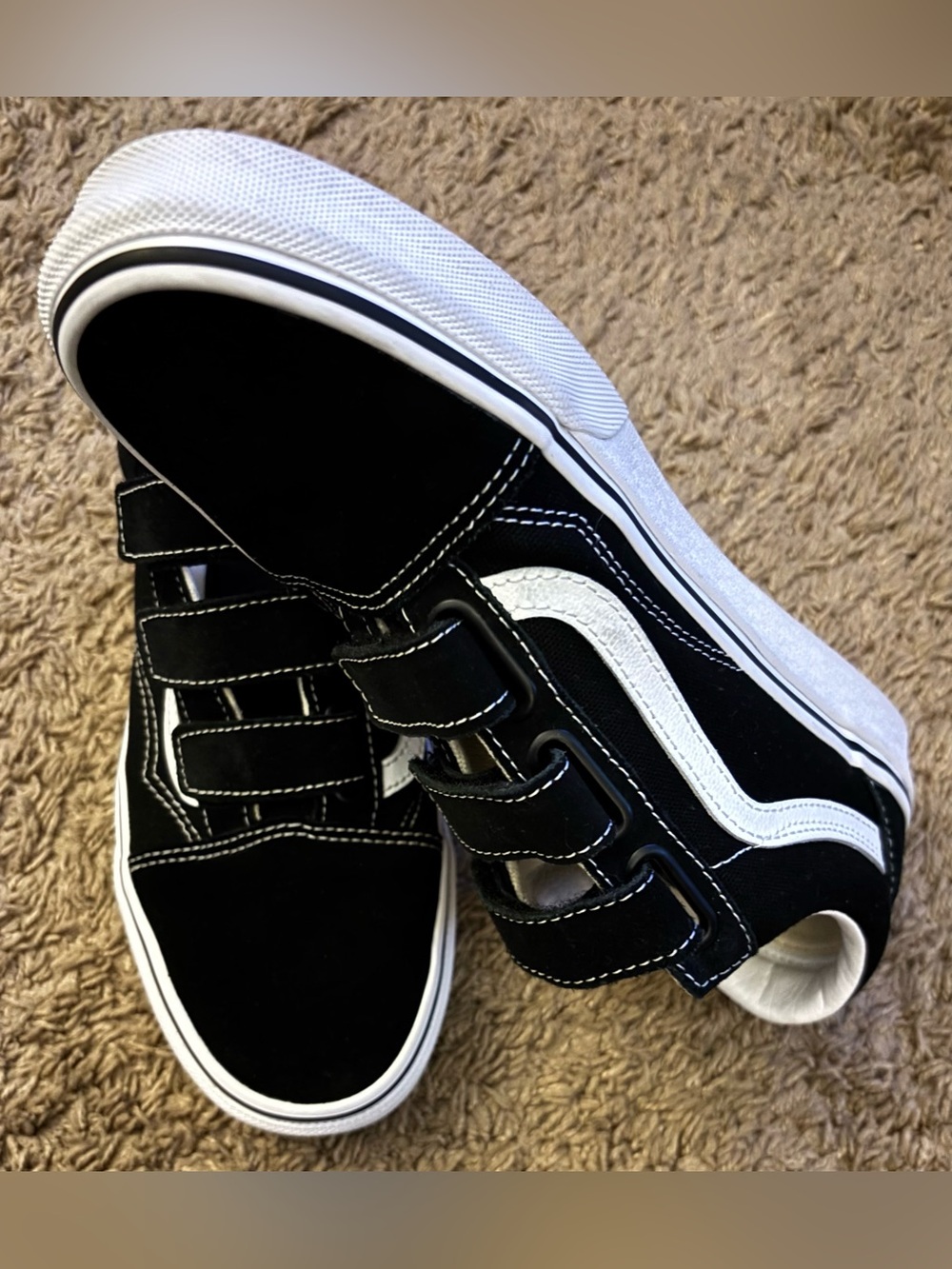 VANS BLACK & WHITE WITH VELCRO, UNISEX, size M8/W9.5 - Picture 9 of 9